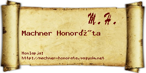 Machner Honoráta névjegykártya